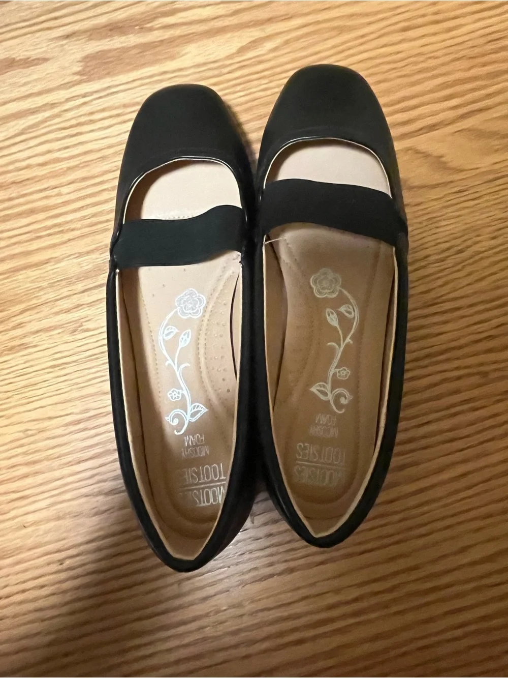 Mootsies Tootsies Women’s Size 10W Black Mary Jane Flats Comfort Shoes